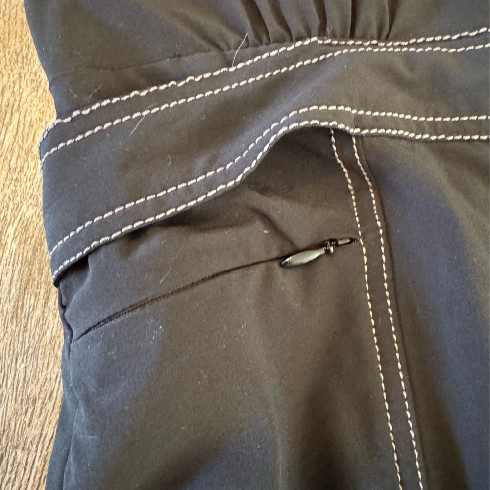 Athleta Pack Everywhere Black Halter Midi Dress with Contrast Stitching - Picture 4 of 10